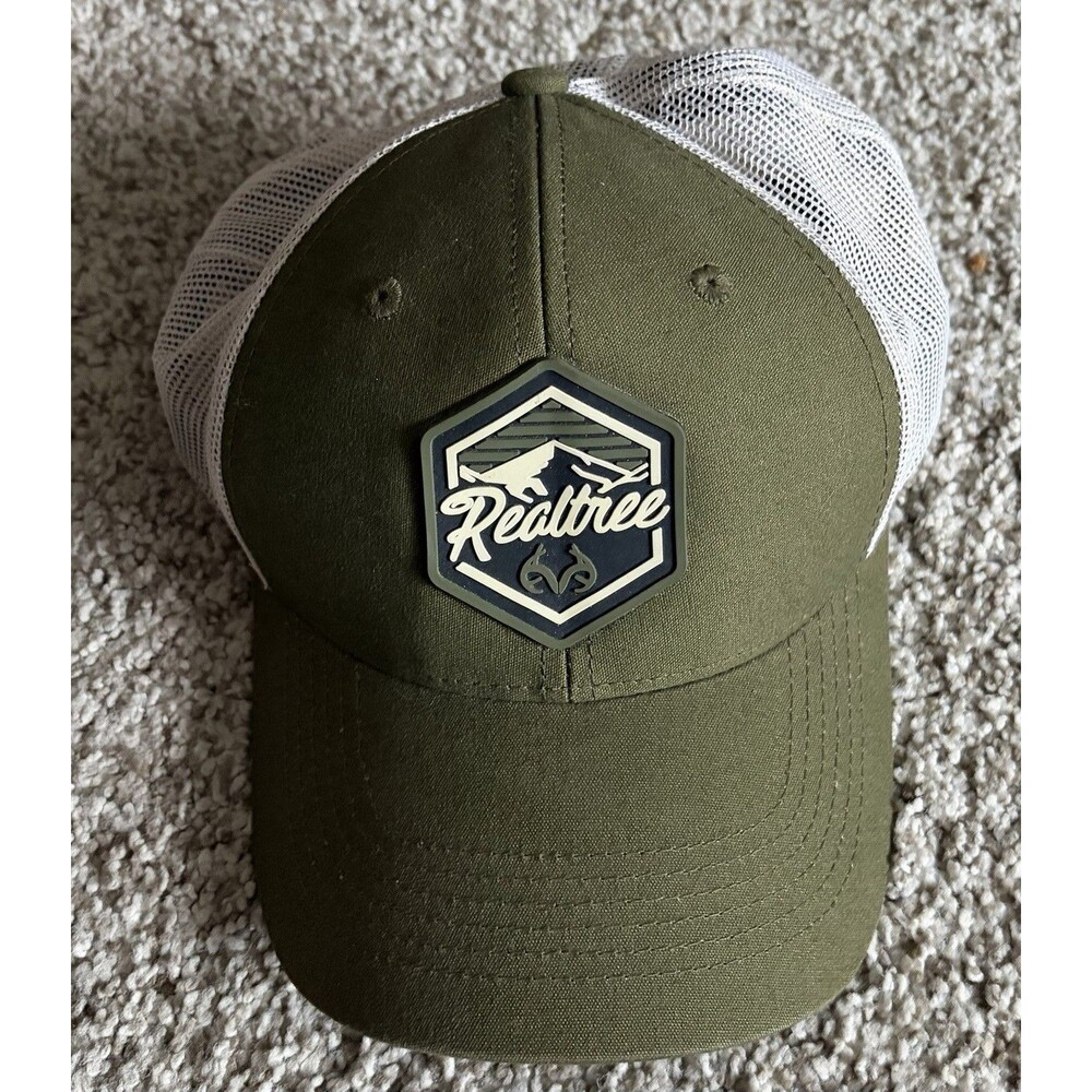 Olive Green Realtree Adjustable Hat With Mesh Back, One Size